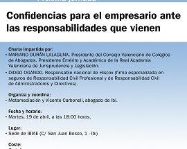 CONFIDENCIAS PARA EL EMPRESARIO ANTE LAS RESPONSABILIDADES QUE VIENEN